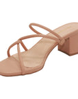 Nelfa Tan Slip-on Strappy Block Heel - Julia & Santos