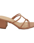 Nelfa Tan Slip-on Strappy Block Heel - Julia & Santos