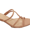 Nelfa Tan Slip-on Strappy Block Heel - Julia & Santos