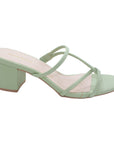 Nelfa Mint Green Slip-on Strappy Block Heel - Julia & Santos