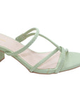 Nelfa Mint Green Slip-on Strappy Block Heel - Julia & Santos