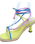 Multicolored Tie Up Heeled Sandal - Julia & Santos