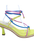 Multicolored Tie Up Heeled Sandal - Julia & Santos
