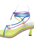 Multicolored Tie Up Heeled Sandal - Julia & Santos