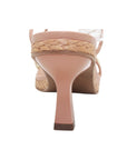 Tan and Gold Tie-Up Heeled Sandal - Julia & Santos