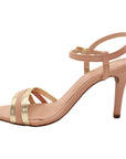 Connie Tan & Gold Open Toe Stiletto Heel - Julia & Santos