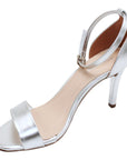 Ira Silver Open Toe Stiletto Heel - Julia & Santos