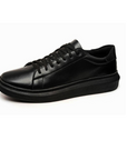 Black Leather Sneaker - Julia & Santos