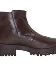 black leather ankle boots with lug sole – Mercedes by Julia & Santos