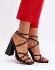 Eliore Strappy Multi-Color Block Heeled Sandal - Julia & Santos