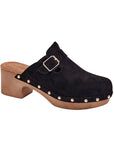 Arvalyn Studded Buckle-Heel Clogs - Julia & Santos
