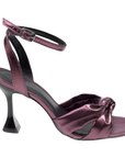 purple metallic high heel sandal with minimalist straps – Estela by Julia & Santos