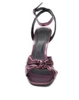 Plum Metallic Heeled Sandals - Julia & Santos