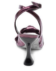 Plum Metallic Heeled Sandals - Julia & Santos