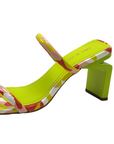 Multicolored Camo Slip On Heeled Sandals - Julia & Santos