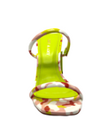 Multicolored Camo Slip On Heeled Sandals - Julia & Santos
