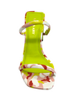 Multicolored Camo Slip On Heeled Sandals - Julia & Santos