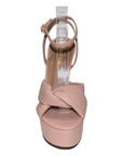 Open Toe Platform Blush Heel with Twist Detail - Julia & Santos