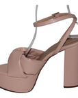 Open Toe Platform Blush Heel with Twist Detail - Julia & Santos