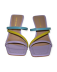 Multicolored Slip On Kitten Heel Sandal - Julia & Santos