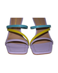 Multicolored Slip On Kitten Heel Sandal - Julia & Santos