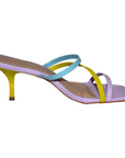 Multicolored Slip On Kitten Heel Sandal - Julia & Santos