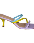 Multicolored Slip On Kitten Heel Sandal - Julia & Santos
