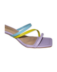 Multicolored Slip On Kitten Heel Sandal - Julia & Santos