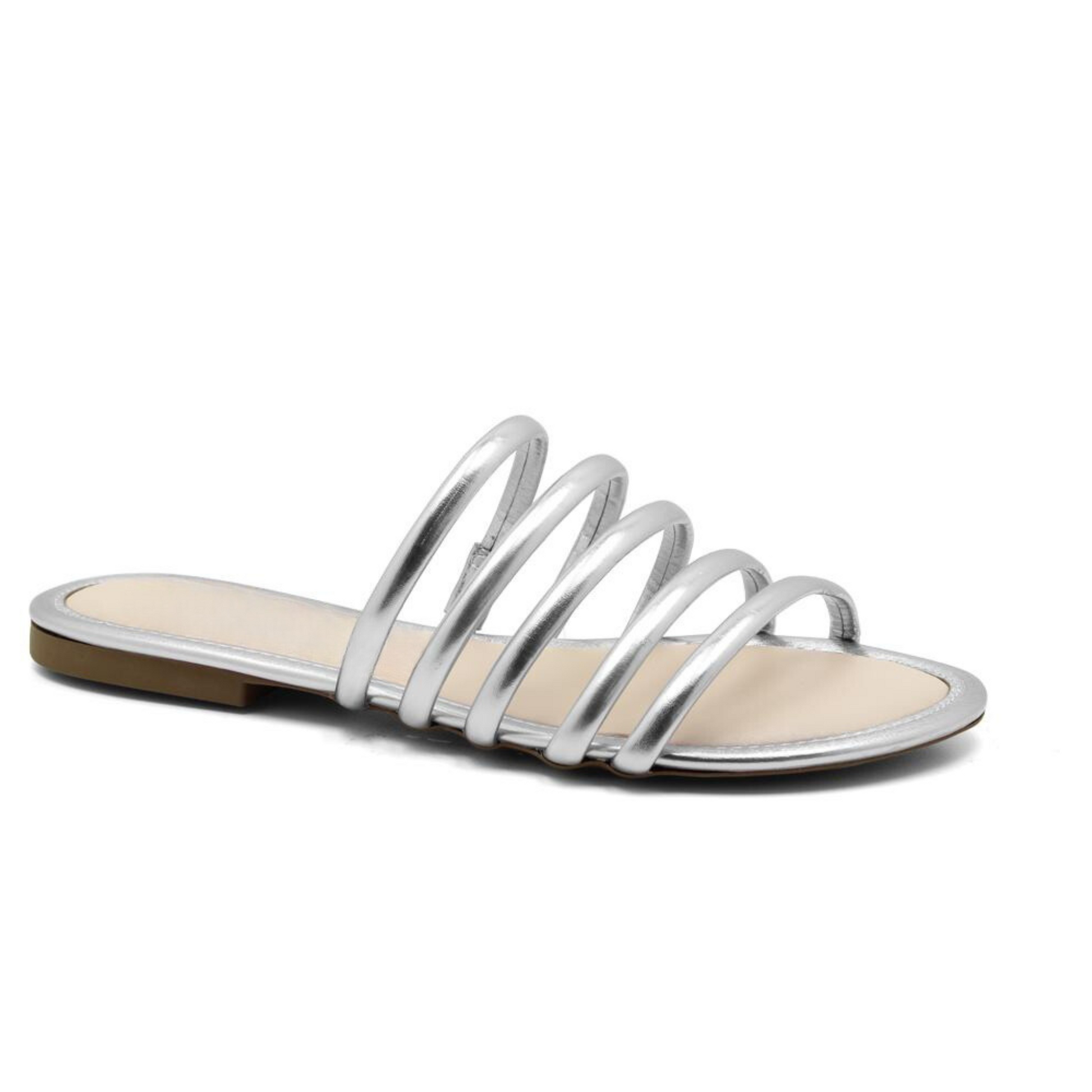 Cheap silver flat sandals 2025