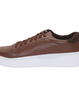 Brown and White Leather Sneakers