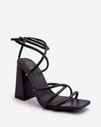 Eliore Strappy Multi-Color Block Heeled Sandal - Julia & Santos 