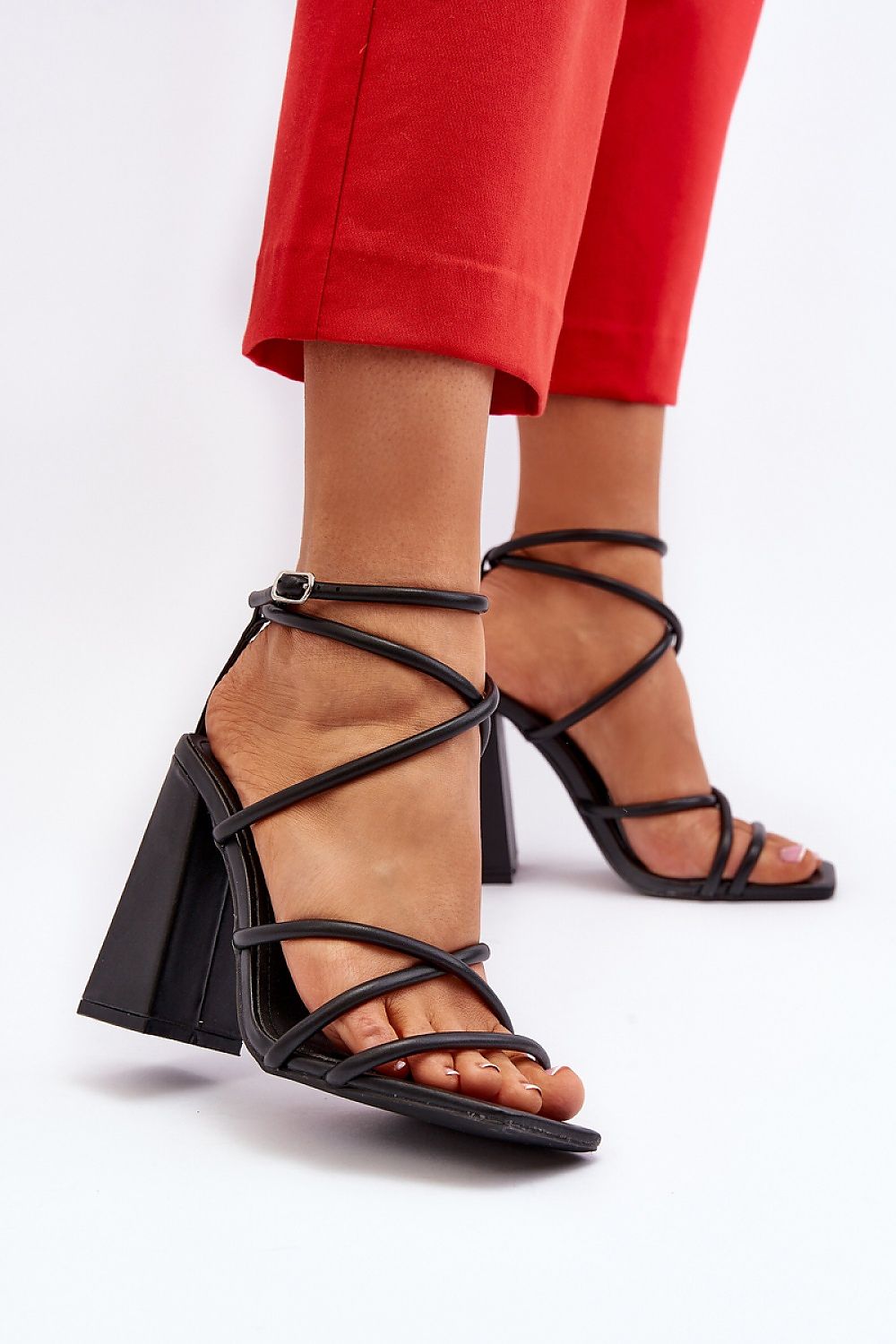 Eliore Strappy Multi-Color Block Heeled Sandal - Julia & Santos 