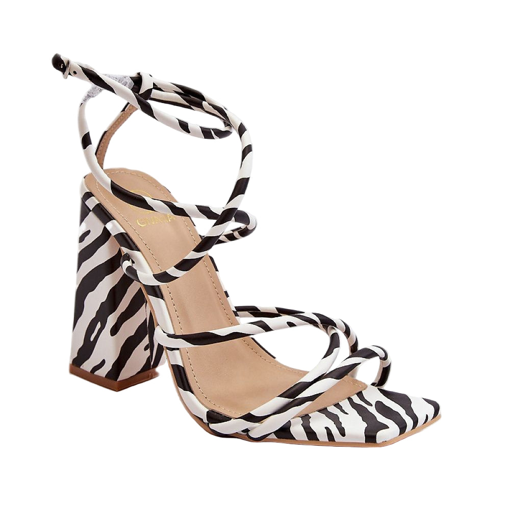 Eliore Strappy Multi-Color Block Heeled Sandal - Julia & Santos 