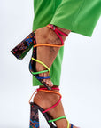 Eliore Strappy Multi-Color Block Heeled Sandal - Julia & Santos 
