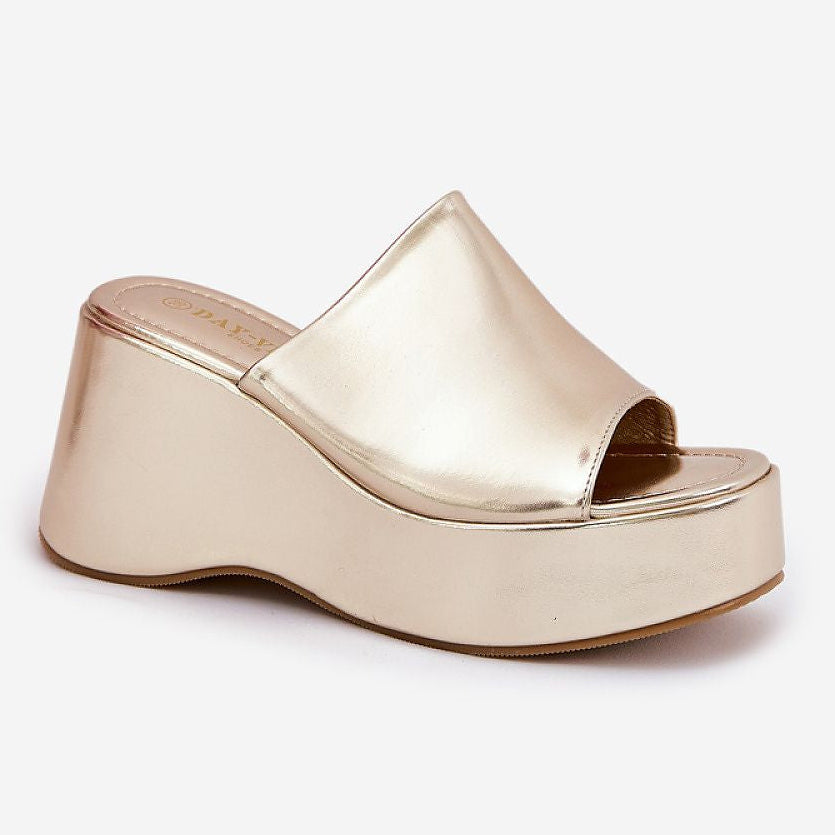 Selentia Faux Leather Wedge Sandals - Julia & Santos 