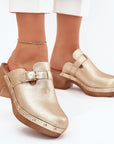 Arvalyn Studded Buckle-Heel Clogs - Julia & Santos 