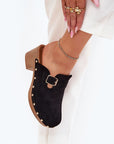 Arvalyn Studded Buckle-Heel Clogs - Julia & Santos 