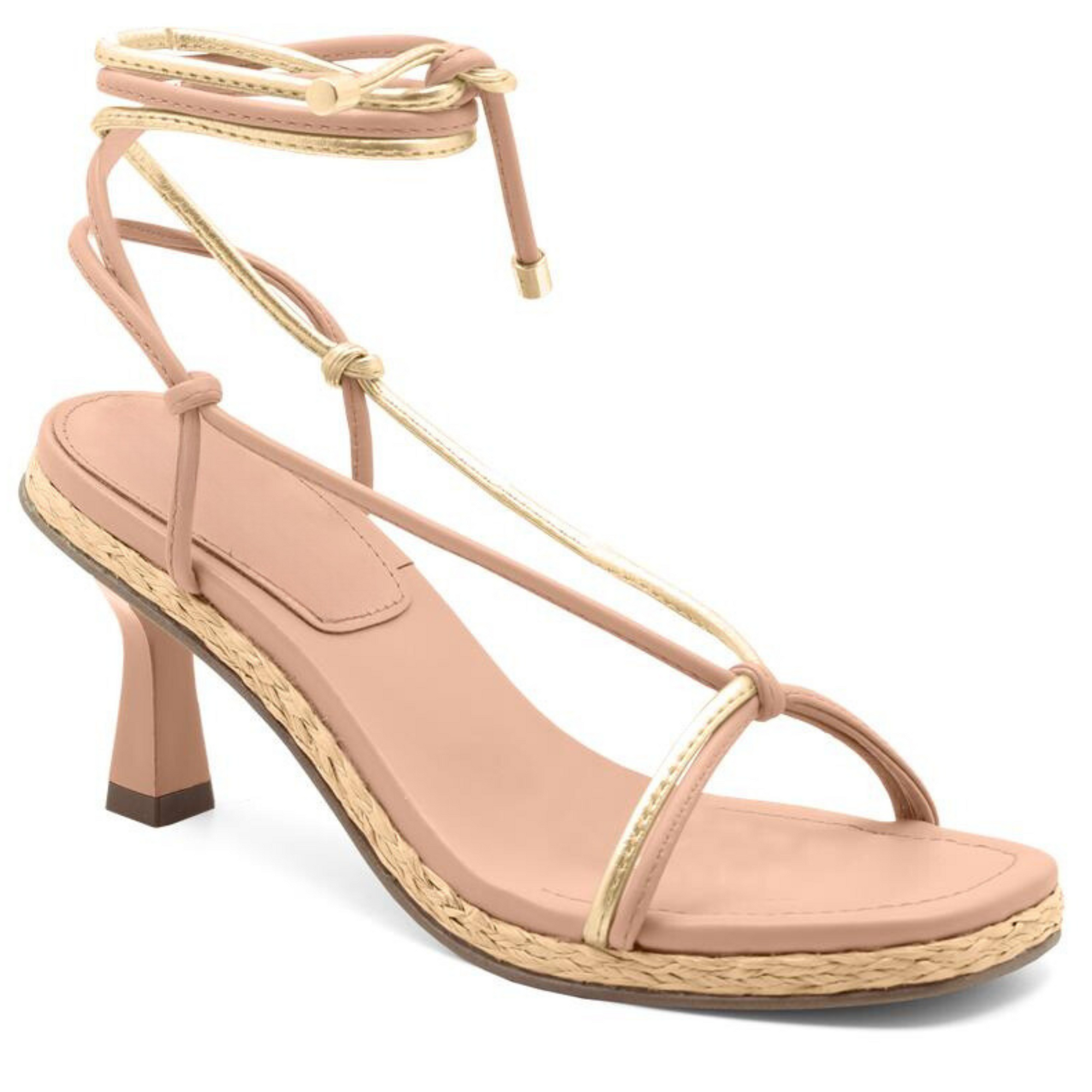 Tie Up Heeled Sandal