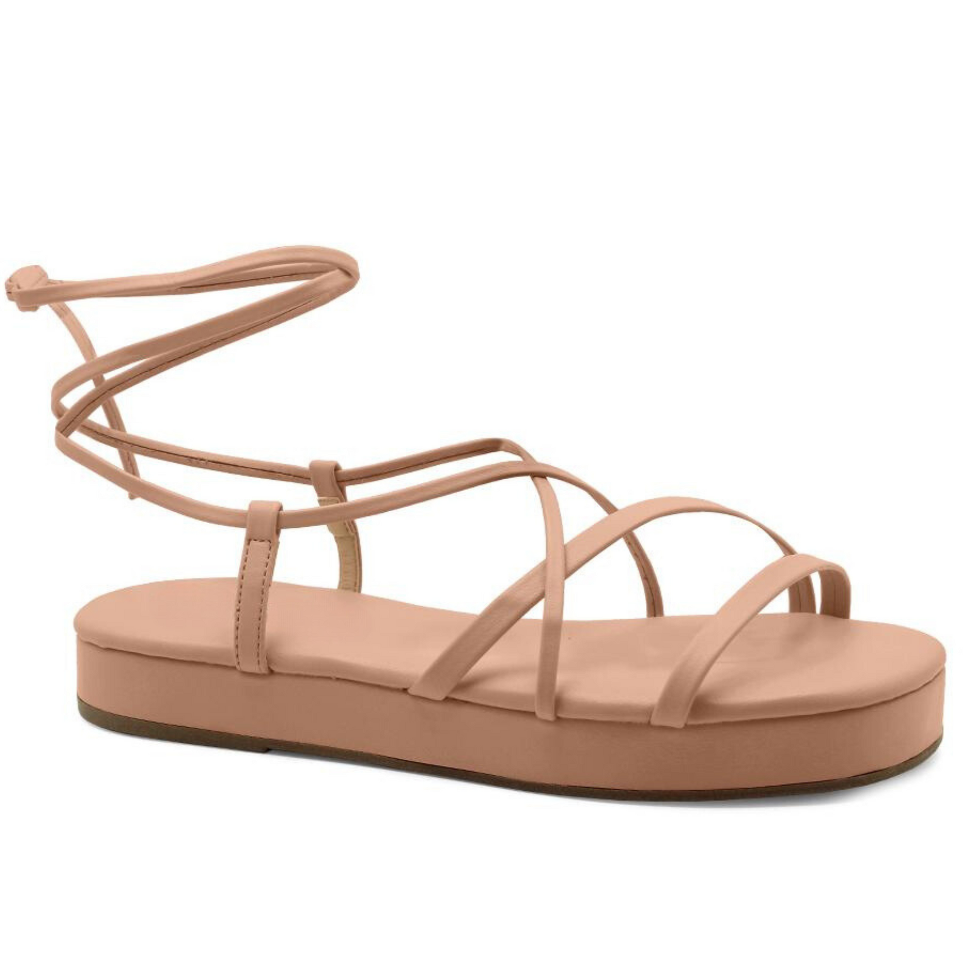 Flatform sandals tie up clearance