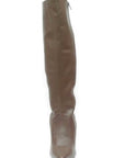 Tobacco  Brown Leather Knee High Pointed Boots - Julia & Santos 