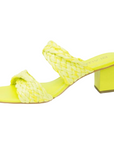 Cecille Lime Green Slip On Heeled Mules - Julia & Santos 