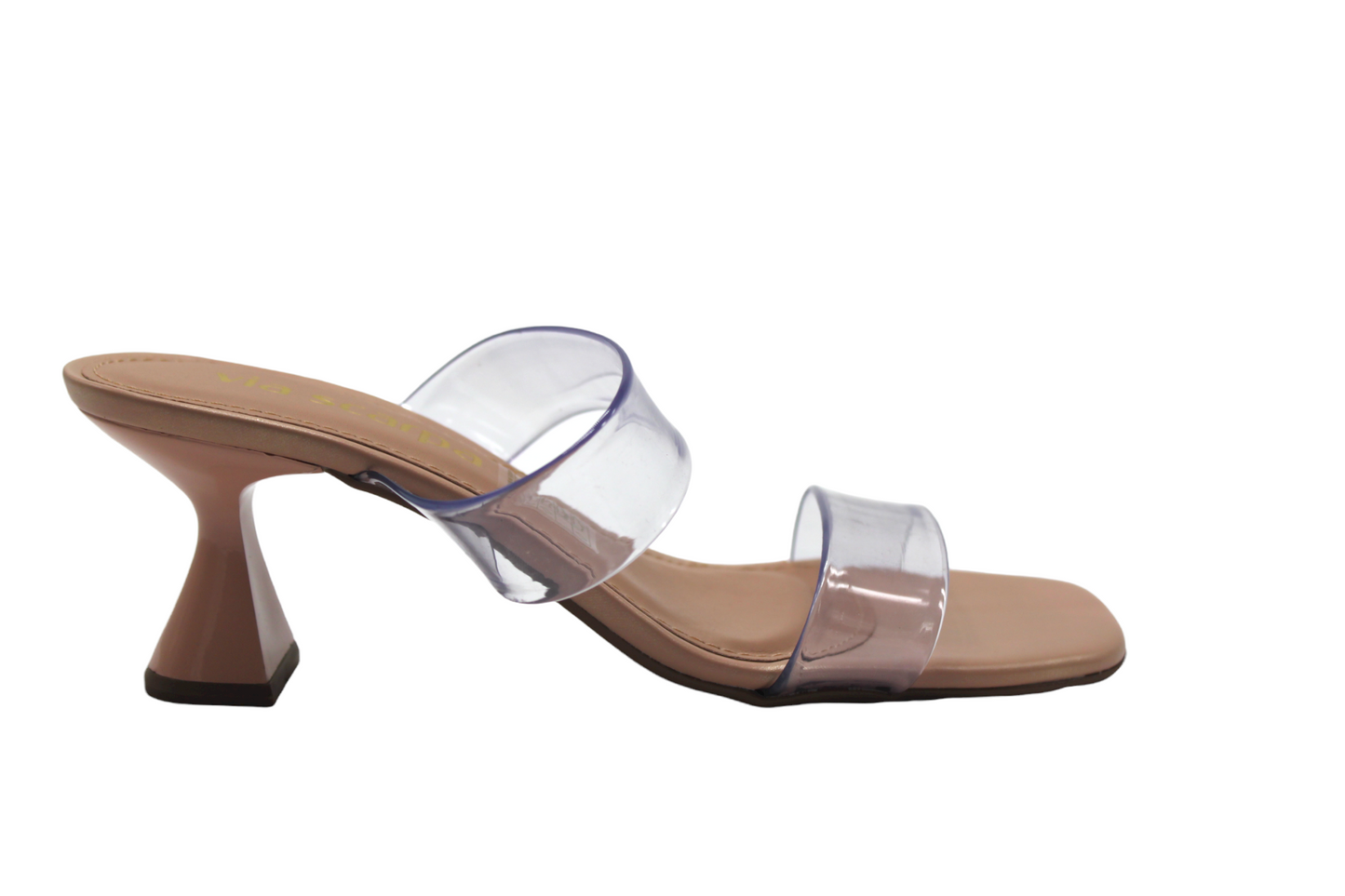 Slip On Clear Heeled Sandals