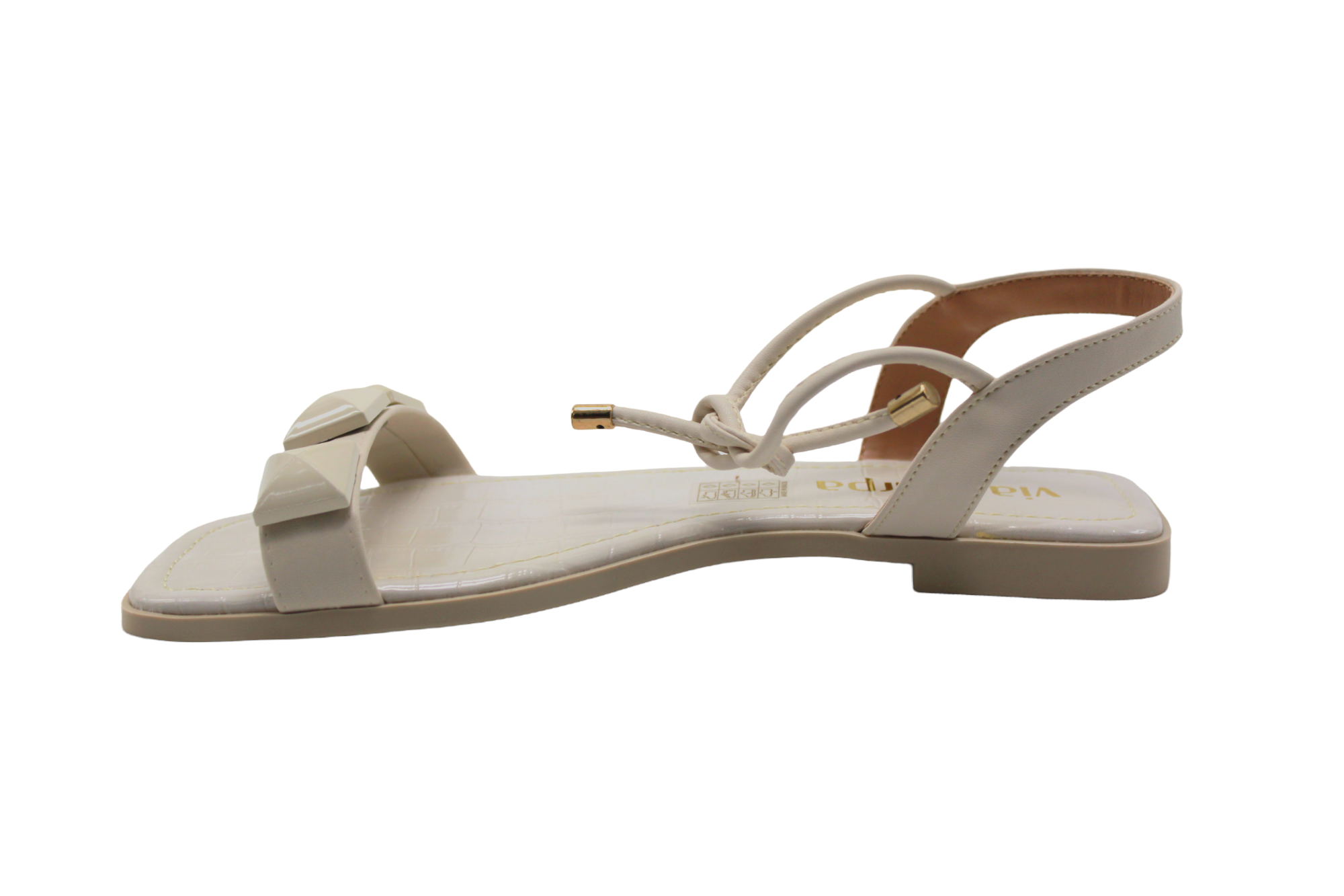 White flat jewel sandals - Cuccurullo - Manecapri