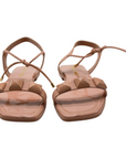 Blush Pink Studded Flat Sandals - Julia & Santos 