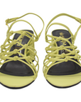 Strappy Lime Green Heeled Sandals - Julia & Santos 