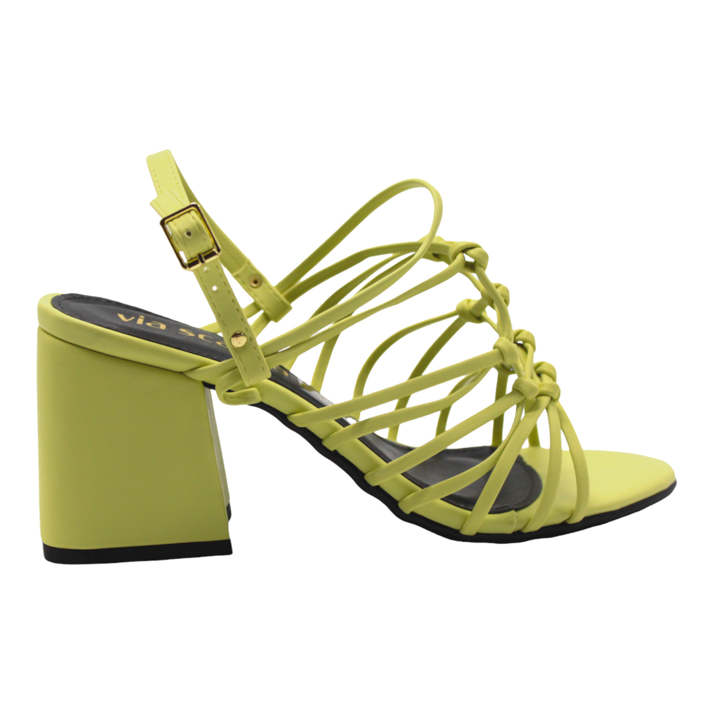 Strappy Lime Green Heeled Sandals