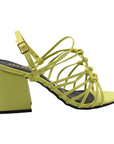 Strappy Lime Green Heeled Sandals - Julia & Santos 