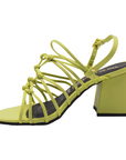 Strappy Lime Green Heeled Sandals - Julia & Santos 