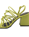 Strappy Lime Green Heeled Sandals - Julia & Santos 