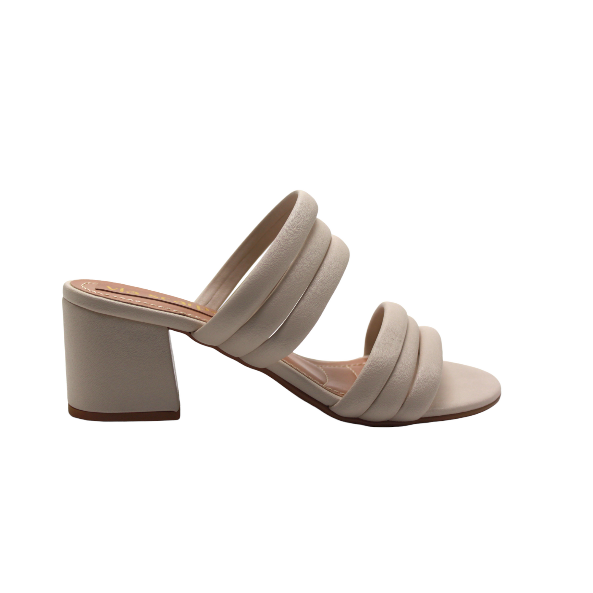 Strappy Off White Heeled Sandals - Julia & Santos